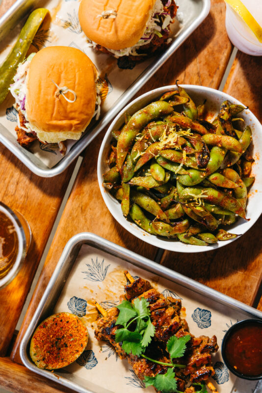 food spread on table